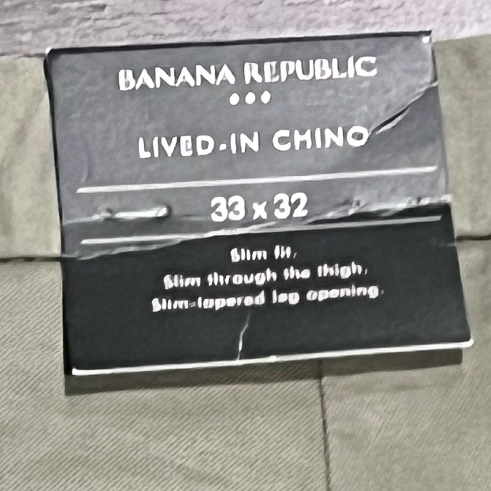 Banana Republic Olive Green Slim Chino Pants